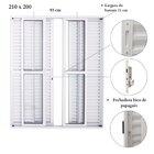 Kit Com 25 Portas Balcão De Alumínio 6 Folhas 210 X 200cm Com