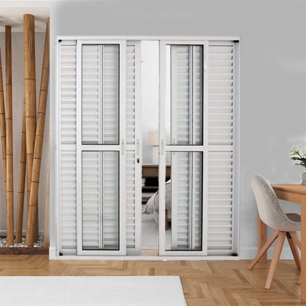 Kit Com 25 Portas Balcão De Alumínio 6 Folhas 210 X 200cm Com