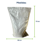 Kit Com 25 Un Saco Laminado Costurado Boca Aberta Branco 50x7