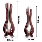 Kit Com 2 Abajur Grande De Chão Ana Maria Mdf Luminária - Mar