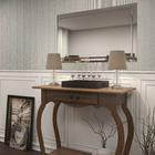 Kit com 2 Abajures Transparente Tecido e Vidro Michel Inspire