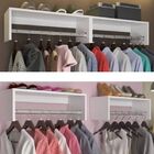Kit Com 2 Araras Cabideiros Mdf Modulares De Parede Móveis Le