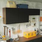 Kit Com 2 Armários Aéreos Multiuso 3 Portas Rustic/preto Agat