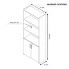 Kit Com 2 Armários Para Escritório Semi-aberto 2 Portas Com C