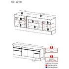 Kit Com 2 Balcões De Cozinha 150cm E 70cm Com Rodapé Veneza M