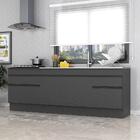 Kit Com 2 Balcões De Cozinha 150cm E 70cm Com Rodapé Veneza M