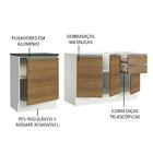 Kit Com 2 Balcões De Cozinha Madesa Acordes 100% Mdf (sem Tam