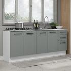 Kit Com 2 Balcões De Cozinha Madesa Agata 3 Gavetas 4 Portas