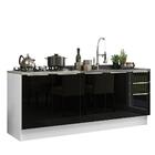 Kit Com 2 Balcões De Cozinha Madesa Lux 4 Portas 3 Gavetas (s