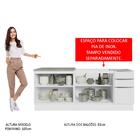 Kit Com 2 Balcões De Cozinha Madesa Lux 4 Portas 3 Gavetas (s
