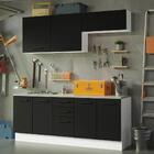 Kit Com 2 Balcões E 2 Armários Aéreos Multiuso 200cm Branco/p