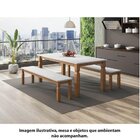 Kit Com 2 Bancos Corona Rústico 1,80m  Cera Mel/branco