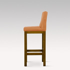 Kit Com 2 Banquetas Alta Viena Larhome Madeira Maciça Estofad