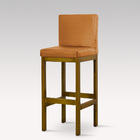 Kit Com 2 Banquetas Alta Viena Larhome Madeira Maciça Estofad