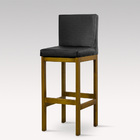 Kit Com 2 Banquetas Alta Viena Larhome Madeira Maciça Estofad