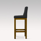 Kit Com 2 Banquetas Alta Viena Larhome Madeira Maciça Estofad