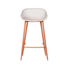 Kit Com 2 Banquetas Monaco Média Assento Em Polipropileno E B