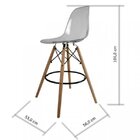 Kit Com 2 Banquetas Pc Dsw-m Eames Empório  Fume