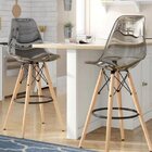 Kit Com 2 Banquetas Pc Dsw-m Eames Empório  Fume