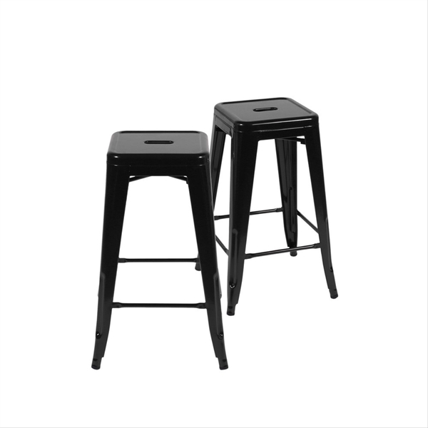 Kit Com 2 Banquetas Titan Média Preta - Or Design