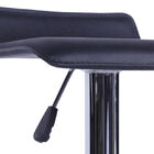 Kit Com 2 Banquetas Wave Estofada Pu Preta Base Cromada - Or