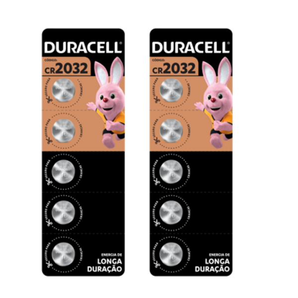 Kit Com 2 - Bateria De Lítio 2032 Duracell - Cartela Com 5