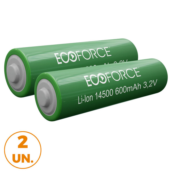 Kit Com 2 - Bateria Lítio Recarregável 3,2v 600mah Luminária