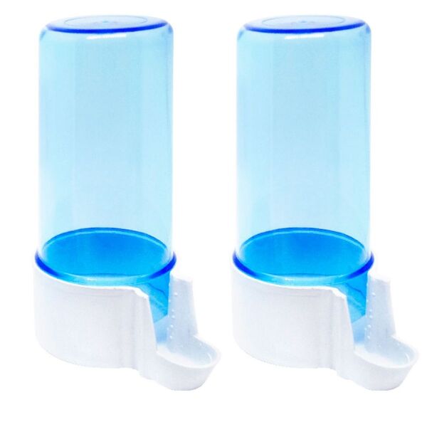 Kit Com 2 Bebedouro Automático Para Aves E Calopsitas 200ml M