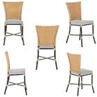 Kit Com 2 Cadeira Em Alumínio E Fibra Sintética Turquia Zanut