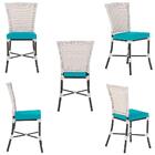 Kit Com 2 Cadeira Em Alumínio E Fibra Sintética Turquia Zanut