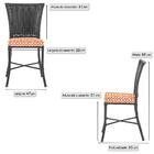 Kit Com 2 Cadeira Em Alumínio E Fibra Sintética Turquia Zanut