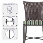 Kit Com 2 Cadeira Em Alumínio E Fibra Sintética Turquia Zanut