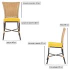 Kit Com 2 Cadeira Em Alumínio E Fibra Sintética Turquia Zanut