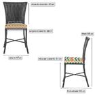 Kit Com 2 Cadeira Em Alumínio E Fibra Sintética Turquia Zanut