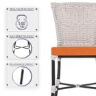 Kit Com 2 Cadeira Em Alumínio E Fibra Sintética Turquia Zanut