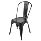 Kit Com 2 Cadeira Tolix Iron Aço Carbono Industrial  - Preto