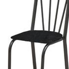 Kit Com 2 Cadeiras 021 America Cromo Preta/preto - Artefamol