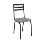 Kit Com 2 Cadeiras 118 Malva Preto Fosco/platina - Artefamol