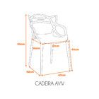 Kit Com 2 Cadeiras Aviv Estrutura Em Polipropileno Fratini