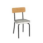 Kit Com 2 Cadeiras C-512   Branco/preto