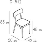 Kit Com 2 Cadeiras C-512   Branco/preto