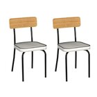 Kit Com 2 Cadeiras C-512   Branco/preto