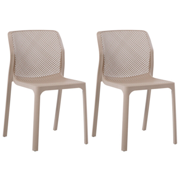 Kit Com 2 Cadeiras Capri Estrutura Em Polipropileno Fratini