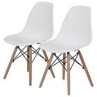 Kit Com 2 Cadeiras Charles Eames Eiffel Branco