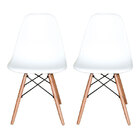 Kit Com 2 Cadeiras Charles Eames Eiffel Branco