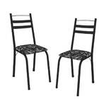 Kit Com 2 Cadeiras De Aço Carbono Ferrara - Édecasamóveis - P