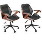 Kit Com 2 Cadeiras De Escritório Diretor Giratória Saragoça P