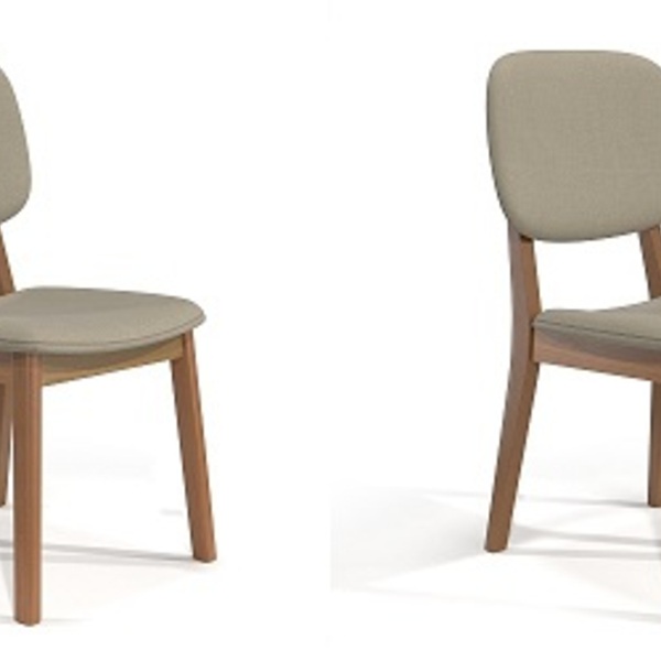 Kit Com 2 Cadeiras De Jantar Detroit Nature/areia - Tebarrot