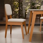 Kit Com 2 Cadeiras De Jantar Paris Nature/areia – Tebarrot Mó