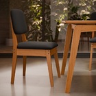 Kit Com 2 Cadeiras De Jantar Paris Nature/preto – Tebarrot Mó